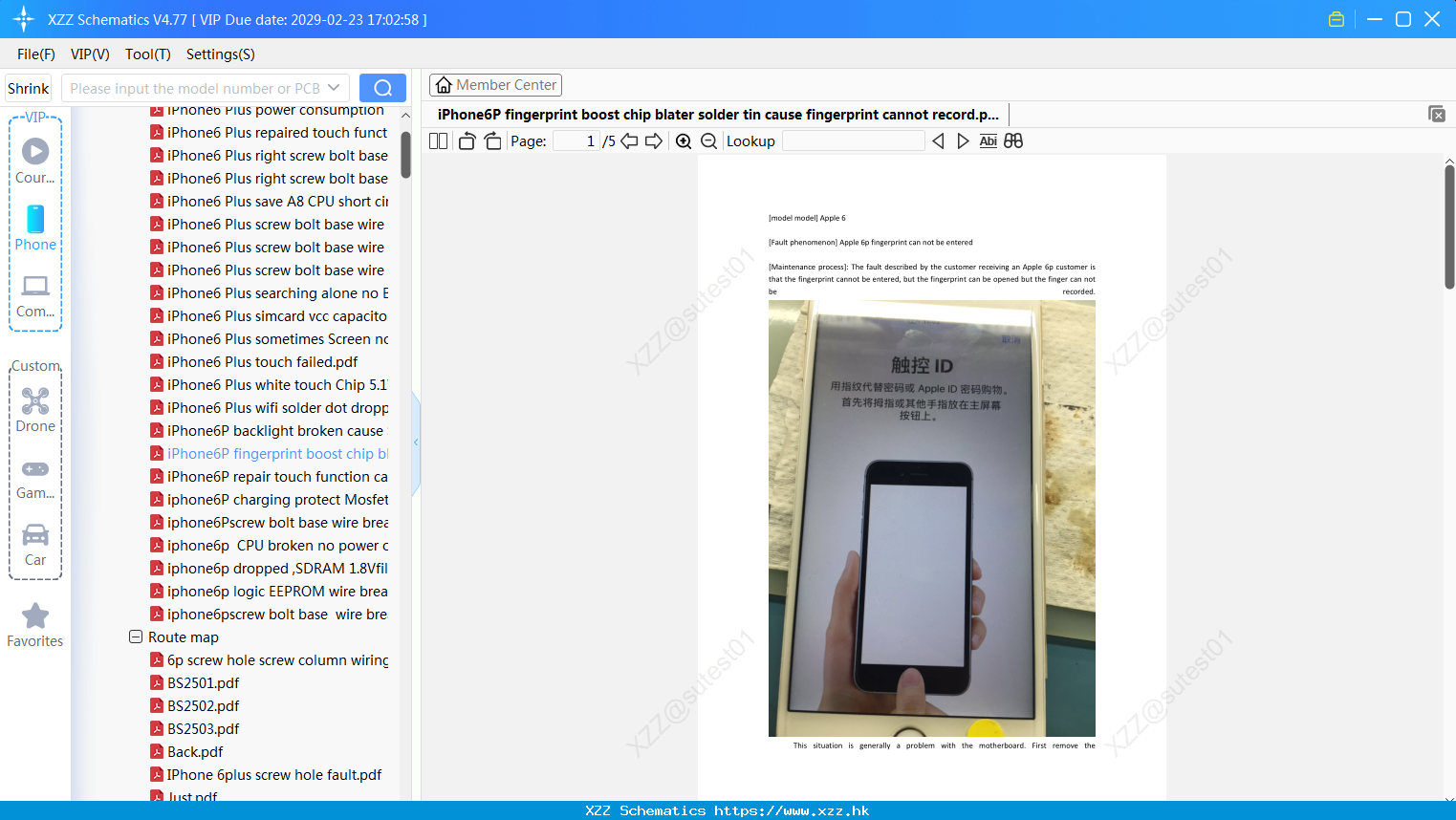 IPhone6P Fingerprint Boost Chip Blater Solder Tin Cause Fingerprint Cannot Record